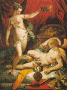 Jacopo Zucchi Amor and Psyche oil on canvas